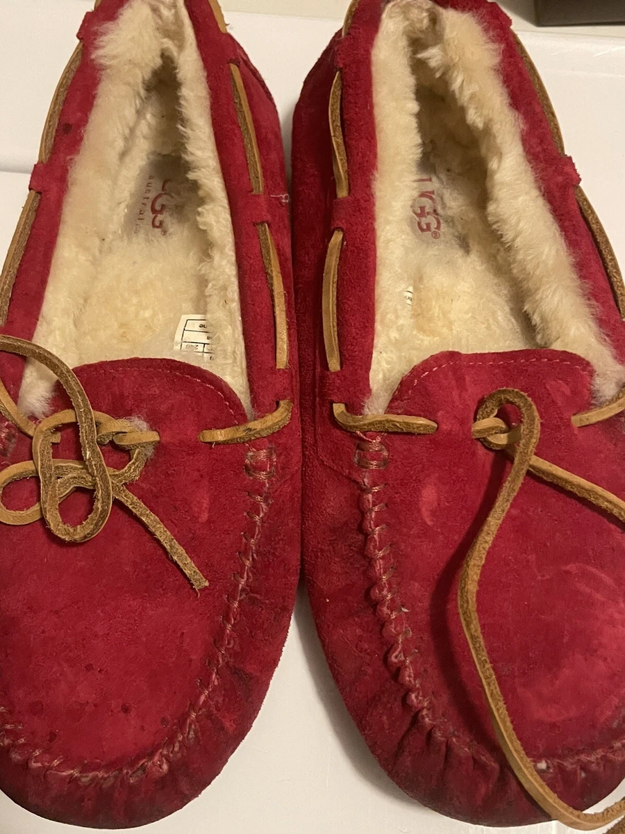 ugg slippers with red lining