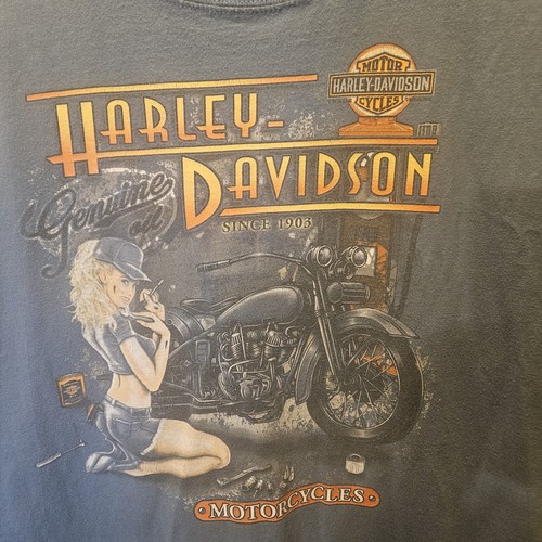 Harley Davidson Thunder Tower Columbia SC Men's,X- Large XL Pin Up Girl READ - Picture 2 of 14
