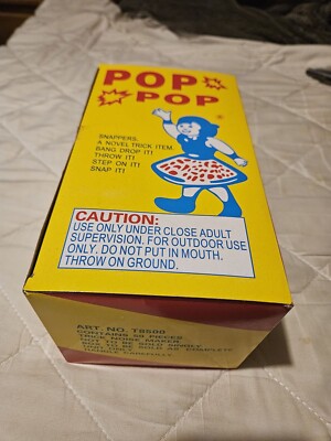 Pop Pop Snappers Classic Vintage Yellow Logo Collectible Labels 