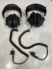 Lot 2 Vanco HF-24  HP-30 Black Deluxe Stereo Headset Super Stereo Tested EUC
