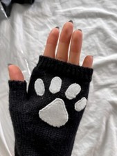 2 Paia Guanti Senza Dita Bambino | In Maglia Termica | Per Bambini 3-8 Anni | Color Rosa Grigio - Foto 3