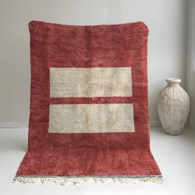 Marokkanischer Vorleger Rosa Beni Teppich Groß Rosa Carpet Rug Handgefertigt ...