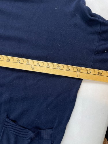 Zara Kids Sweater Kids Girl's Size 11-12 Navy Blue Long Sleeve Pockets Crewneck - Picture 4 of 6