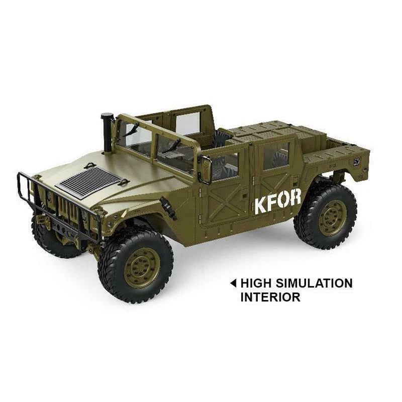 HG 1/10 RC 4x4 P408 U.S. Military Vehicle Racing Car 2Speed ESC Motor 16CH Radio - Image 3 of 4