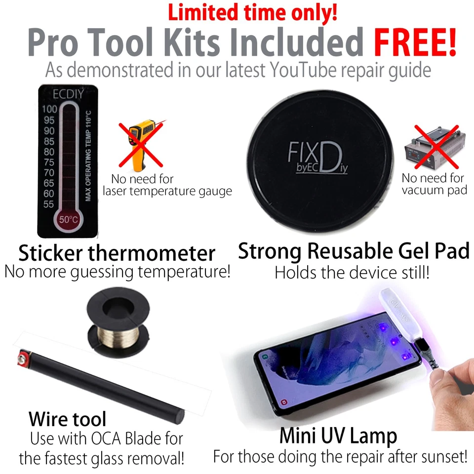 For Samsung Galaxy S20 Plus Front Glass Lens Screen Replacement LOCA glue tool - Image 2 of 4