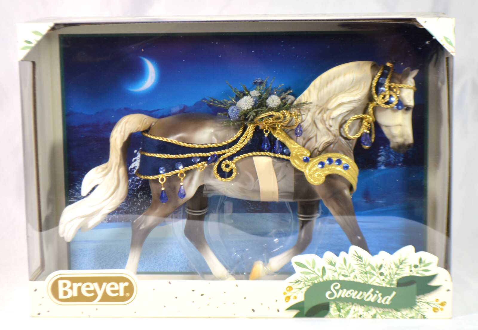 BREYER TRADITIONAL CHRISTMAS HORSE SNOWBIRD 700125 TROUBADOR MORGAN GRAY