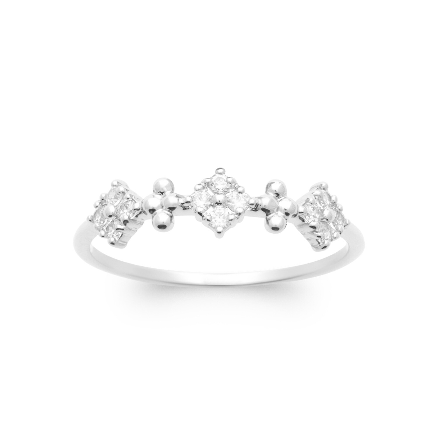 Bague anneau losanges argent 925 rhodié : finis les bijoux ternes