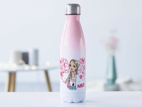 Borraccia rosa personalizzata con nome ♥ Teenie Girlie ♥ regalo compleanno - Foto 5 di 7