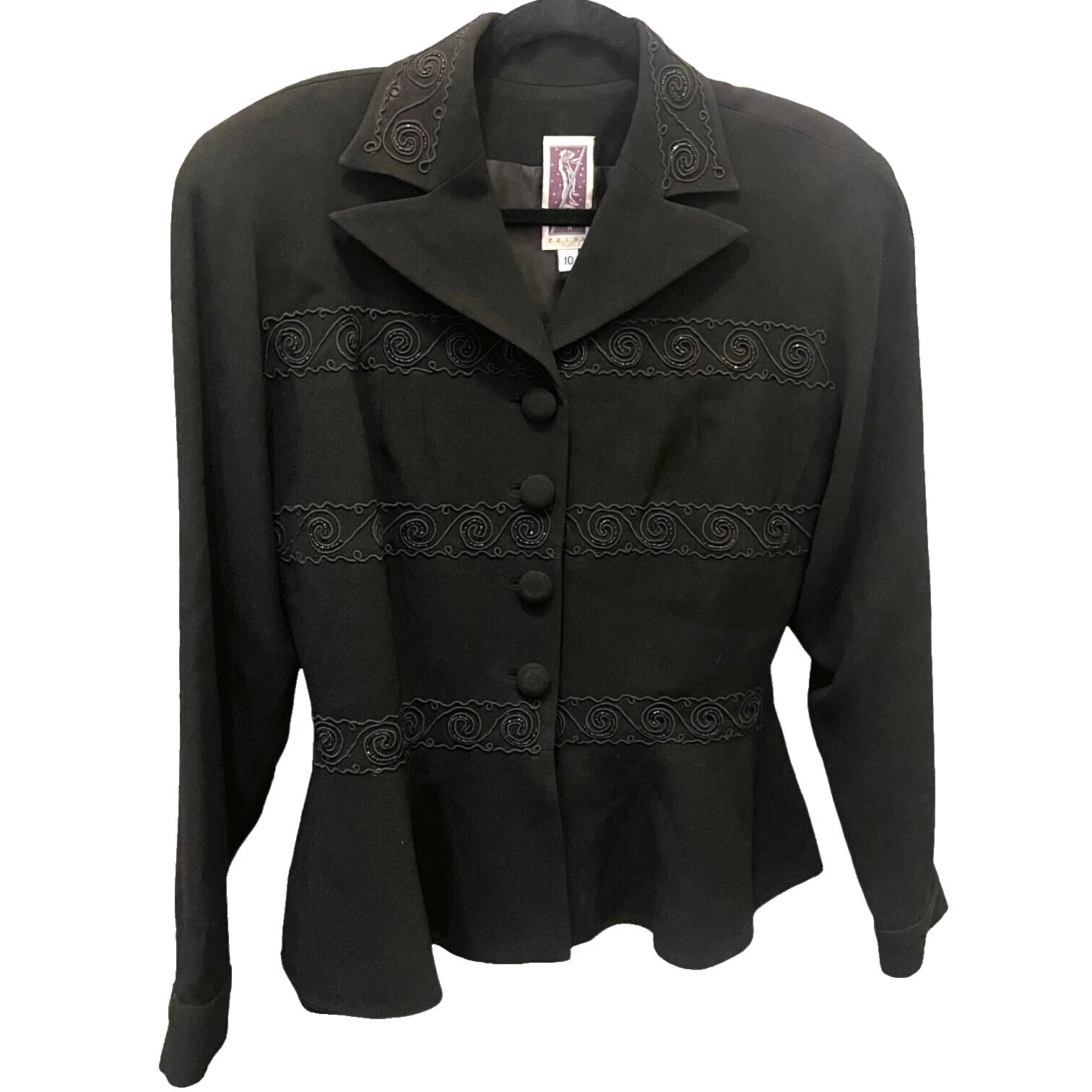 Zelda Black Regular Size Coats, Jackets & Vests for Women