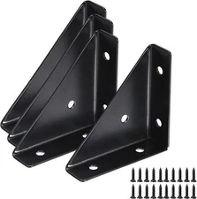 Trapeziform Angle Brackets 4 PCS  Shelf Brackets Heavy Duty Triangular Bracke...