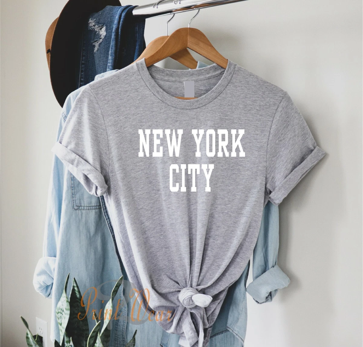 New York City - Ladies T Shirt Cute Crew Neck 100% Cotton USA Fashion top