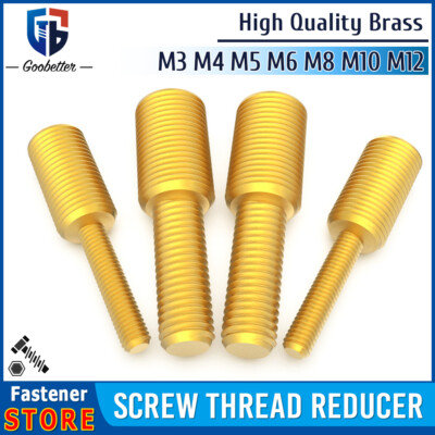 Brass Double End Male Thread Bolt Screw Reducer Fitting Adapter M3 M4 M5 M6-M12