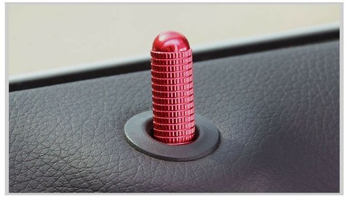 Red Alloy Bolt on Door Lock Pin Knobs Trim For Mercedes Benz C E GLC GLE Class - Picture 10 of 12
