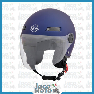 JET Helm mit Visier MOTORRAD SCOOTER Helmets NSE 109 blau-schwarz-grau-weiß-rosa
