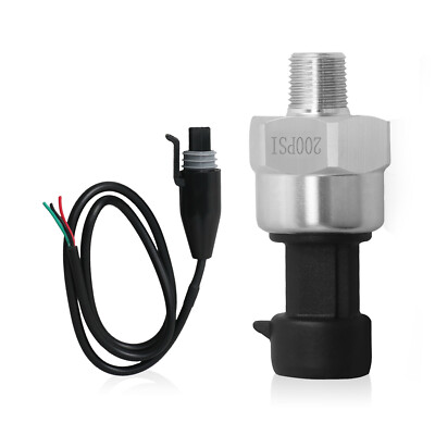 #ad #ad 200PSI Stainless Steel Pressure Transmitter Wiring for Oil Fuel Water New $16.48