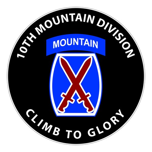 10th mountain division stickers - 0055 - army infantry