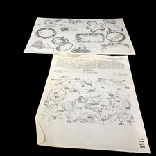 TRI CHEM Christmas Gift Tags 8511 Liquid Embroidery Picture w instructions Vtg