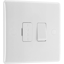 BG Electrical Switched Fused Spur 13A White Moulded Connection Unit Double Pole