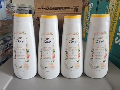 4 Dove Garden Tea Party Honeysuckle Gardenia Limited Edition Body Wash 20 fl oz