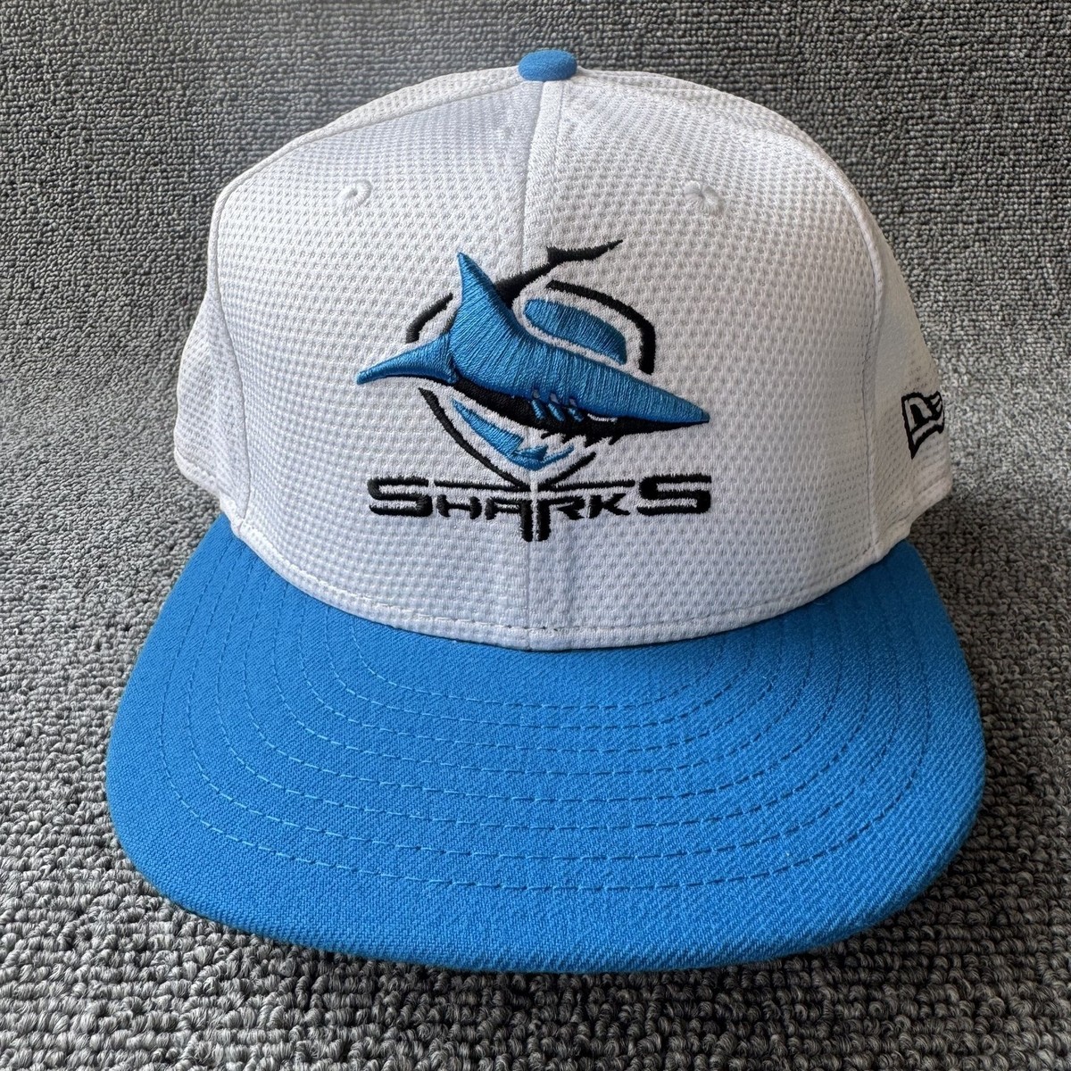 New Era Cronulla Sharks 9FIFTY Snapback Hat White Blue NRL