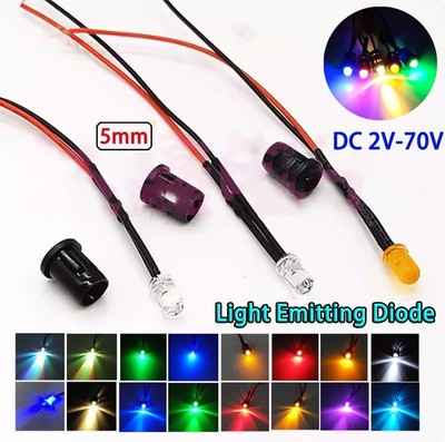 Lichtemittierende Diode 5mm LED Bead DC 2V-70V mit einer OD 8mm Lampe Abdeckung
