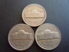 1957 D Jefferson Nickels- 3 Coins #21 — photo 2