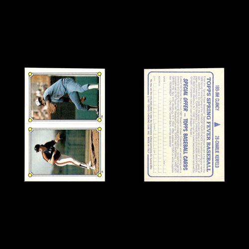 Jim Clancy/Charlie Kerfeld #189/28 1987 Topps Stickers Baseball Card MLB NM - Picture 3 of 3