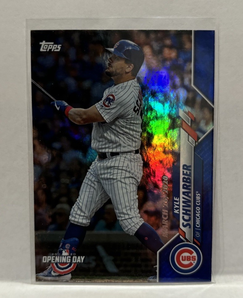2020 Topps Opening Day Kyle Schwarber Blue Foil Parallel #143 Cubs Phillies MINT