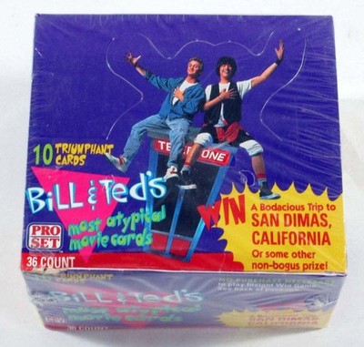 1991 Pro Set Bill & Ted's Movie Trading Card Box (36 Packs) Keanu Reeves
