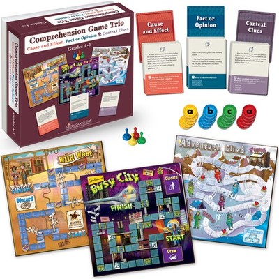 Comprehension Board Game Trio (3 Games): Cause and Effect, Fact or Opinion & ...