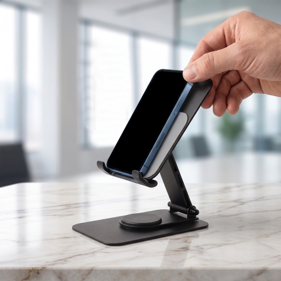 Rotated Phone 5pcs Foldable Cell Phone Stand, Adjustable 360° Rotating Tablet Holder ...