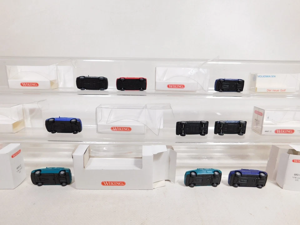 9X Wiking H0 1:87 VW Golf 0045 I GTI 051 GL 053 Cabrio 057 IV Mint+Box #DX5-0,5 - Immagine 3 di 4