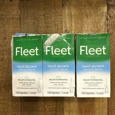 3 Pack Fleet Liquid Glycerin Suppositories for Adult 7.5 ml EXP 07/2027