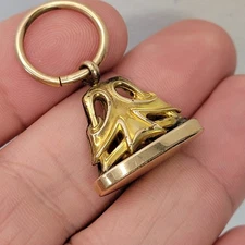 Vintage Gold Filled Pocket Watch Fob Wax Seal G.F. with Large Ring - estate 4.6g