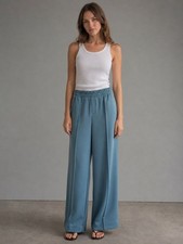 A New Day Soft Blue Relaxed Wide Leg Trousers Women s Medium