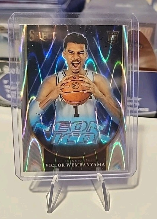 2023 Select Basketball Victor Wembanyama RC Silver Tectonic Neon Icon SSP MT