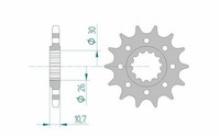 Afam FR Kettenrad Ritzel 525 Stahl ST 21805, 15 , 1075699001