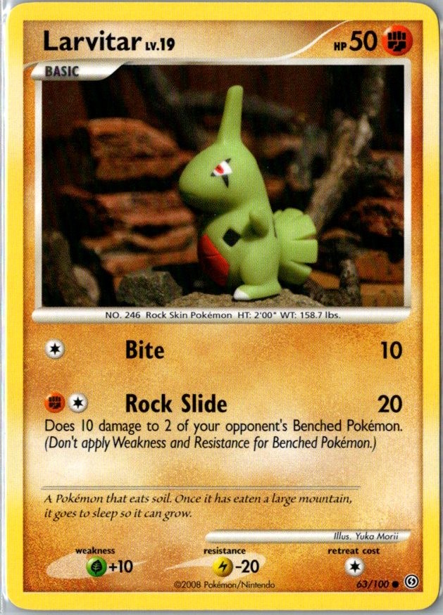 Larvitar 63/100 Common Stormfront LP