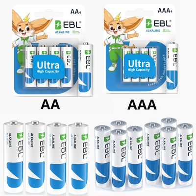 #ad EBL AAA AA Alkaline Batteries 1.5V Lot of Triple A10 Years shelf Life $189.49