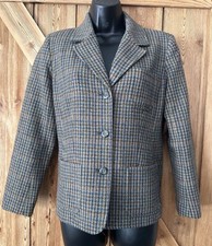 APPLESEED S Petites Vintage Tweed 100 Wool Women s Blazer Jacket Size 4P