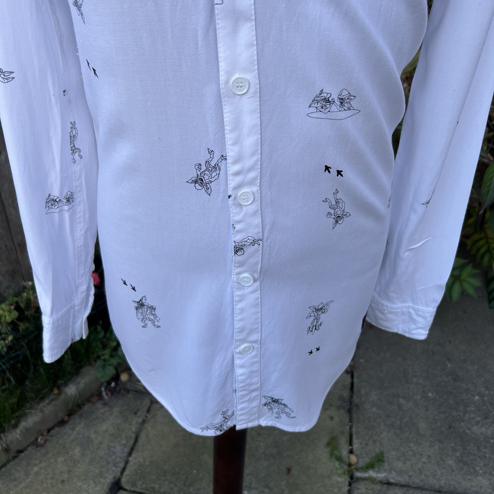 Gremlins X Drop Dead Print Pattern Button Up Shir… - image 4