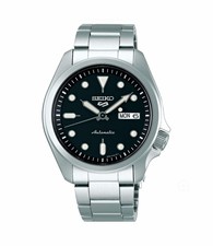 Seiko 5 SRPE55 Automatic 40mm Black Dial Day/Date Steel Bracelet Box/Papers