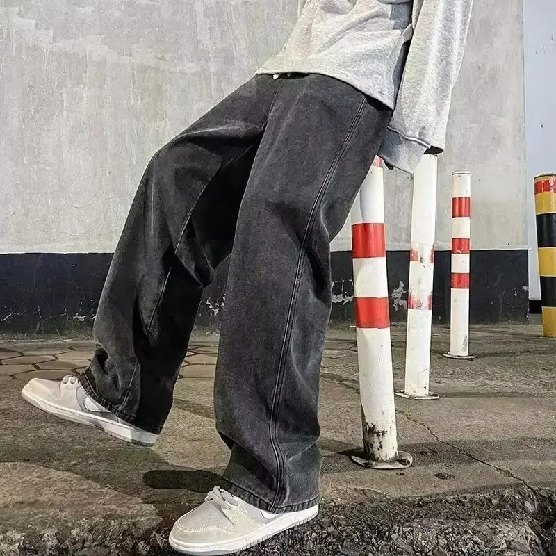 2025 Streetwear Loose Jeans Men Korean Style Fashion Loose