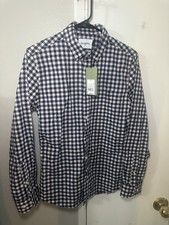 Goodfellow   Men  s Long Sleeve Slim Button Up   Size S