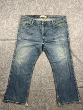 Levi's 527 Jeans Mens Regular Fit Bootcut Leg Medium Wash Distressed Size 42x30