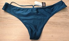NWT Vintage Victoria's Secret Teal Silky Smooth Strappy V-String Panties M