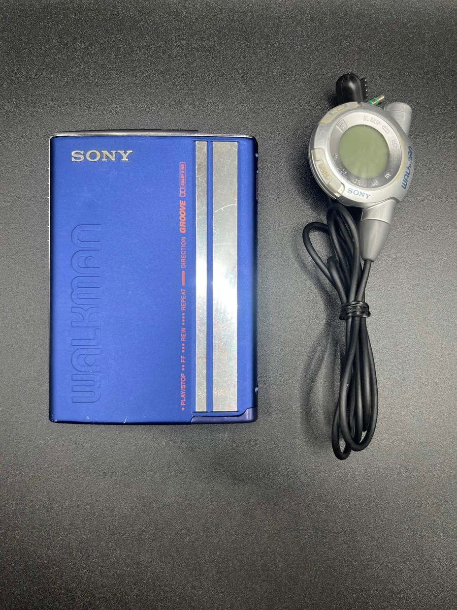 ジャンク　SONY WM-EX7 walkman ポータブルカセットプレーヤー Sony Walkman WM-EX7 Blue Cassette Player New Belt Center Gear