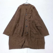 Pas de Calais Alpaca Wool knit cardigan V-Neck Brown Size36 Exc cond