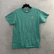 Simply Southern Womans T Shirt Green Medium Geometric USA Short Sleeve Crew Neck