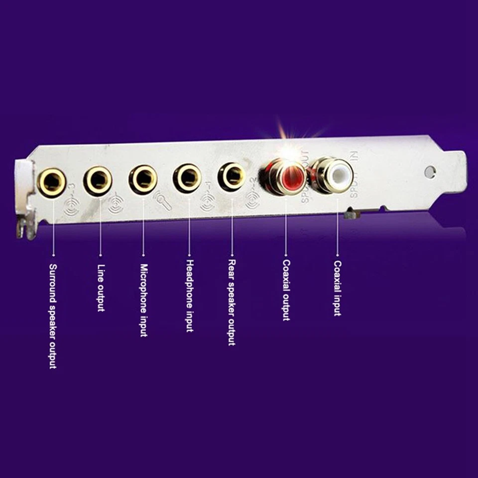 5.1 Sound Card PCI Express PCI-E Built-in  Output Interface for PC Window2735 - Image 3 of 4